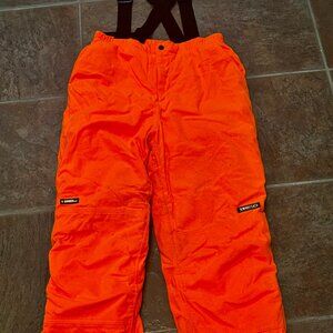 Gander Mountain techH2O mens XL Orange Hunting Pants With Suspenders Quilted...f